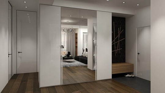 Căn hộ phong cách với màu đen, trắng và nâu gỗ - Ảnh 5. Căn hộ phong cách với màu đen, trắng và nâu gỗ - Ảnh 5.